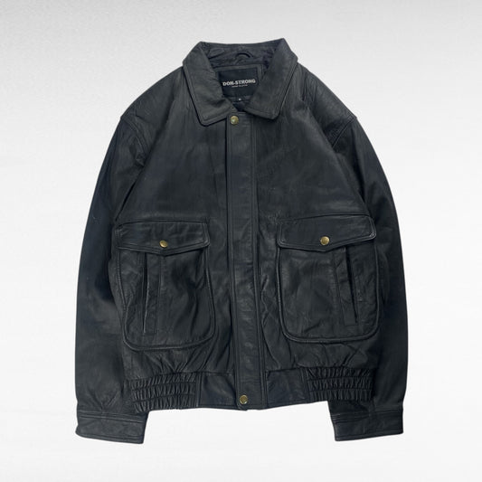 DON-STRONG Leather Jacket Black Size M