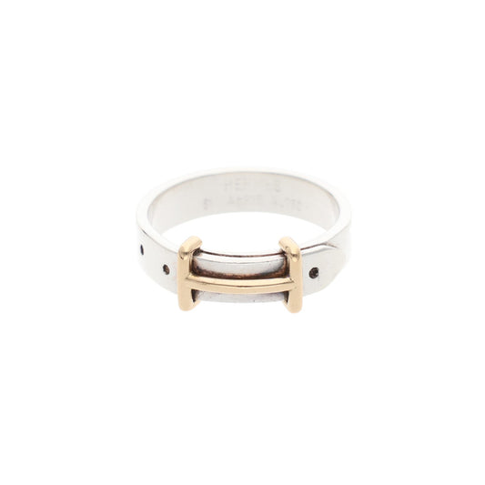 Hermes HERMÈS Silver Gold Ring