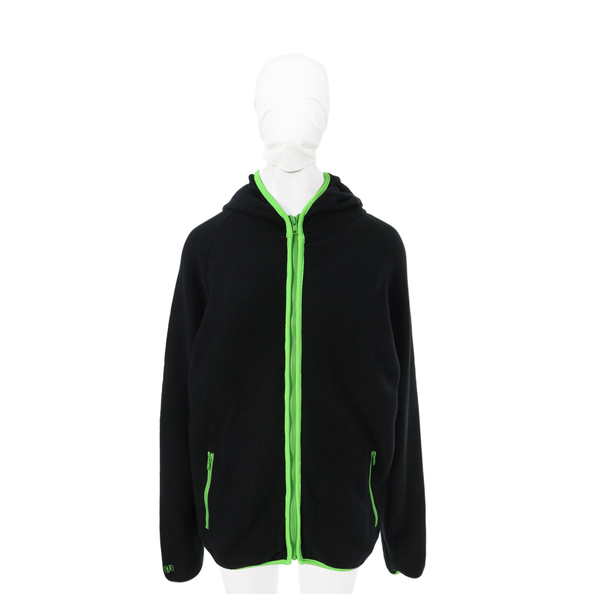 UNDERCOVER 01SS Black Green Cotton Hoodie Size M