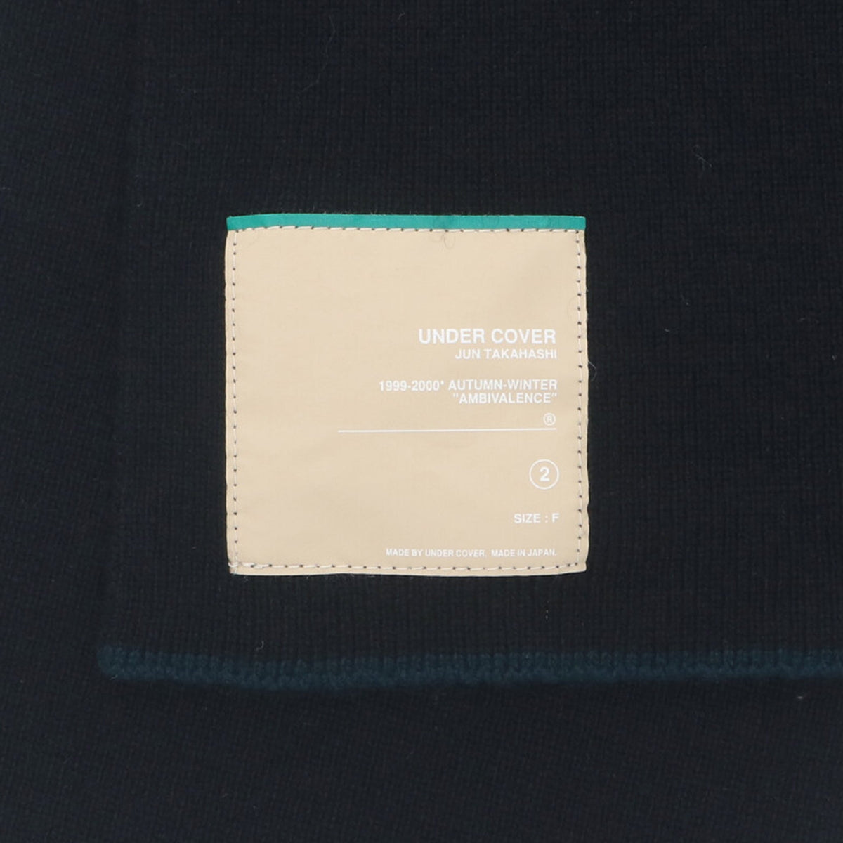 UNDERCOVER 1999AW Black Navy Scarf