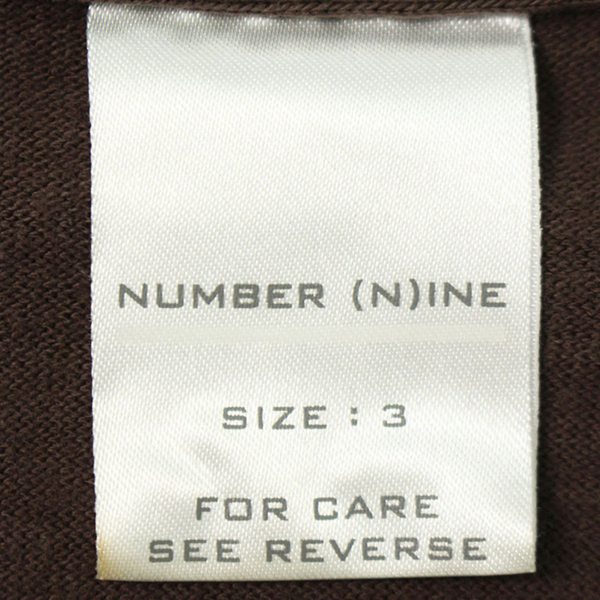 NUMBER (N)INE 2002 A/W Brown Jacket Size 3