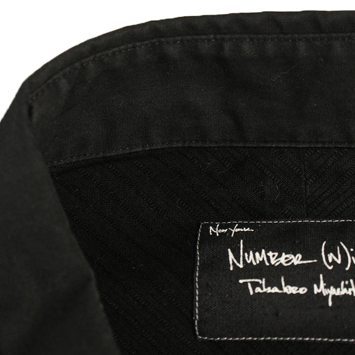 NUMBER (N)INE 2007 S/S Cotton Long Sleeve Shirt Black Size 3