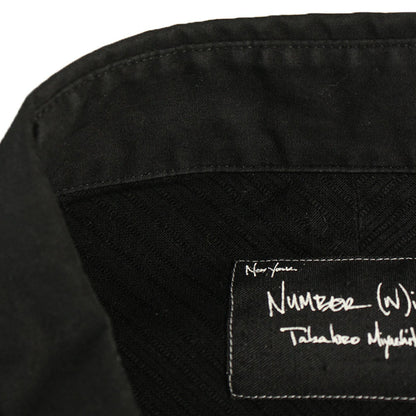 NUMBER (N)INE 2007 S/S Cotton Long Sleeve Shirt Black Size 3