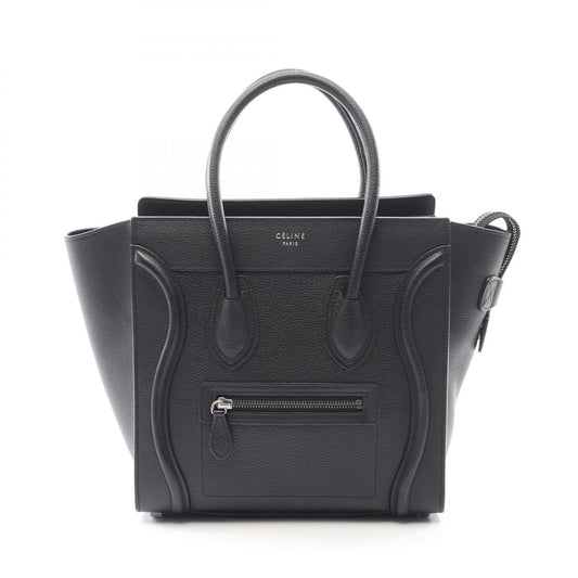 CELINE Luggage Micro Shopper Bag Black