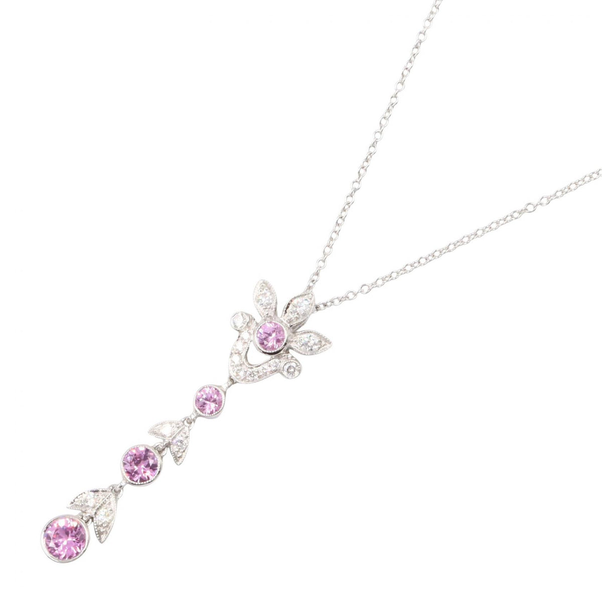 TIFFANY&CO Diamond Pt950 Platinum Necklace