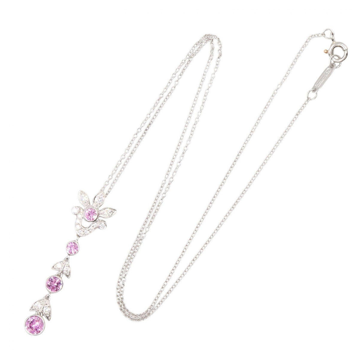 TIFFANY&CO Diamond Pt950 Platinum Necklace