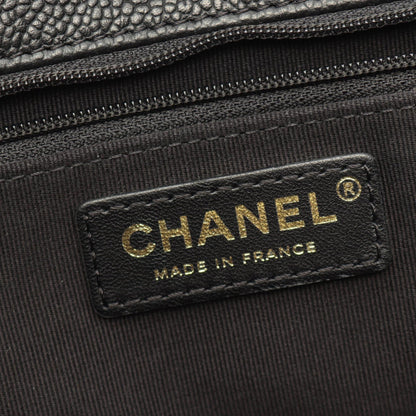 CHANEL Matelasse Caviar Skin Bag Black