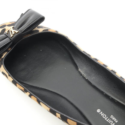 LOUIS VUITTON Popi-line Ballerina Heels Beige Size 39.5