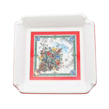 GUCCI WINTER BLOOMS Ceramic Ashtray White Multi