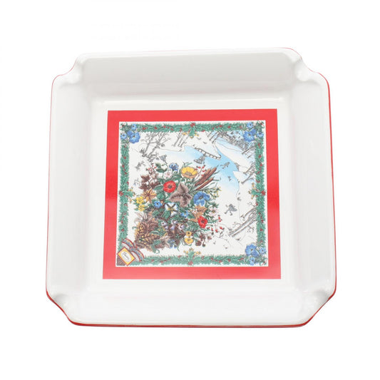 GUCCI WINTER BLOOMS Ceramic Ashtray White Multi