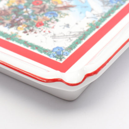 GUCCI WINTER BLOOMS Ceramic Ashtray White Multi