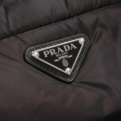 PRADA Re-Nylon Hooded Oversized Rain Coat Black Size 36
