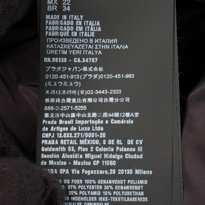 PRADA Re-Nylon Hooded Oversized Rain Coat Black Size 36