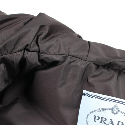 PRADA Re-Nylon Hooded Oversized Rain Coat Black Size 36
