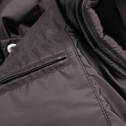 PRADA Re-Nylon Hooded Oversized Rain Coat Black Size 36