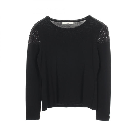 Rene Floral Lace Rayon Top Black Size 36