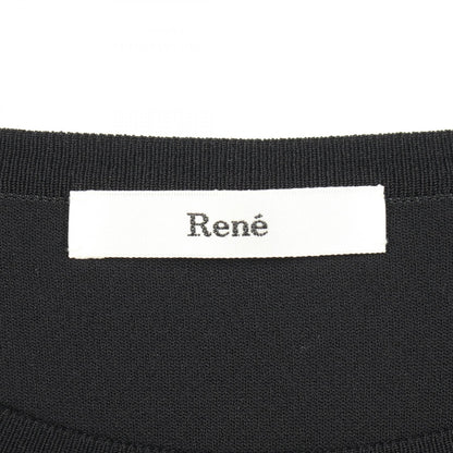 Rene Floral Lace Rayon Top Black Size 36