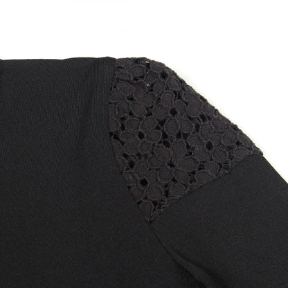 Rene Floral Lace Rayon Top Black Size 36