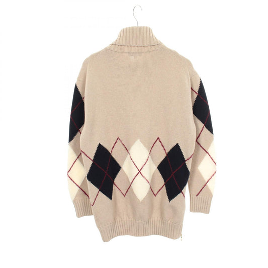BLUE LABEL CRESTBRIDGE Argyle High Sweater Beige Size 38
