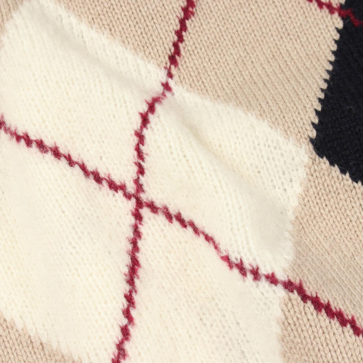 BLUE LABEL CRESTBRIDGE Argyle High Sweater Beige Size 38