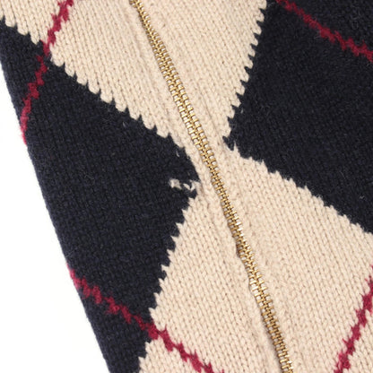 BLUE LABEL CRESTBRIDGE Argyle High Sweater Beige Size 38