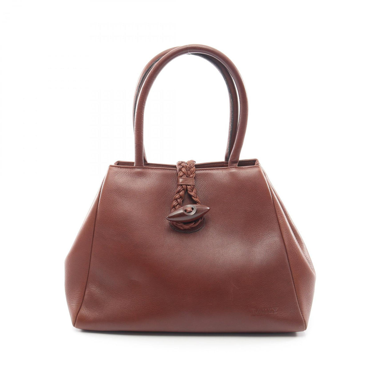 BALLY Logo Leather Handle Bag Brown