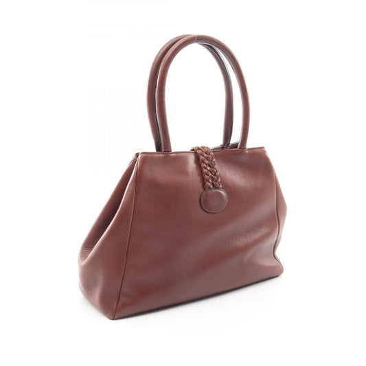 BALLY Logo Leather Handle Bag Brown