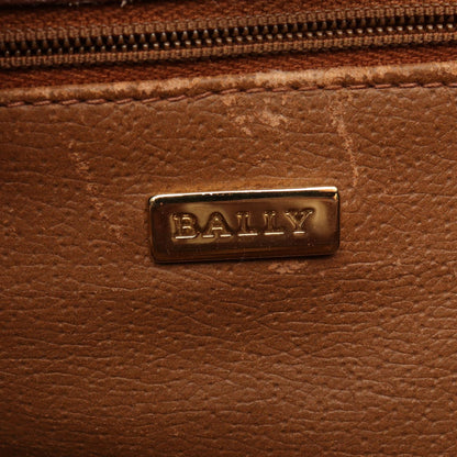 BALLY Logo Leather Handle Bag Brown