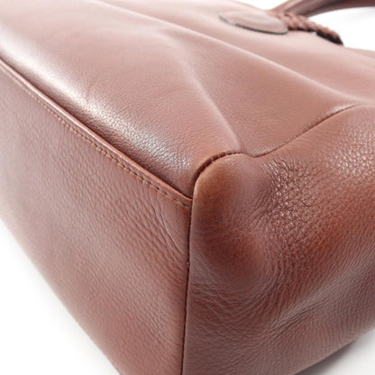 BALLY Logo Leather Handle Bag Brown
