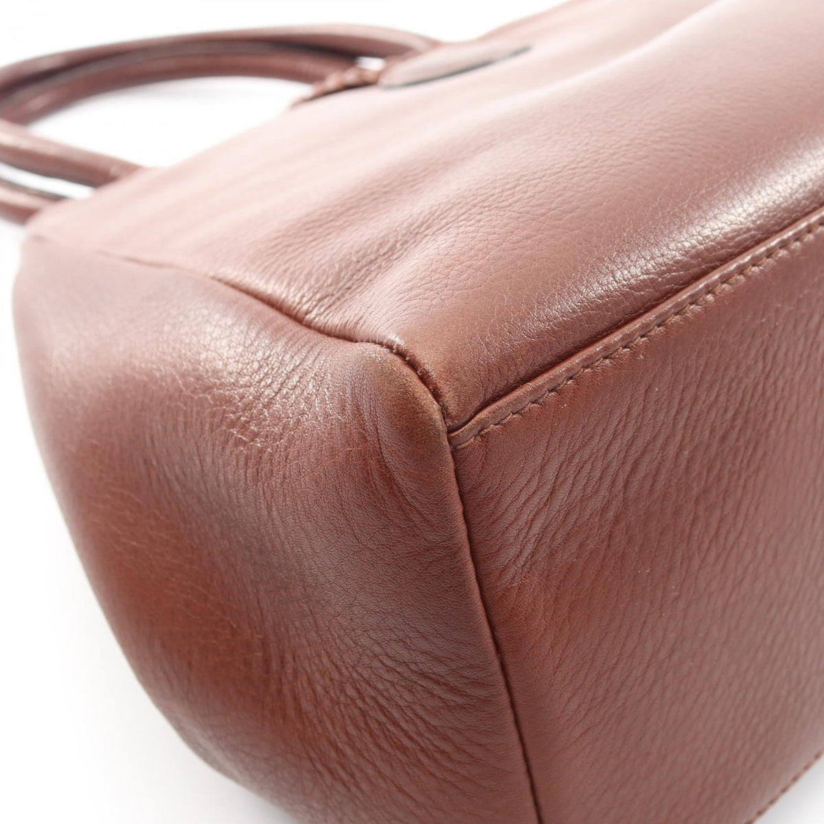 BALLY Logo Leather Handle Bag Brown