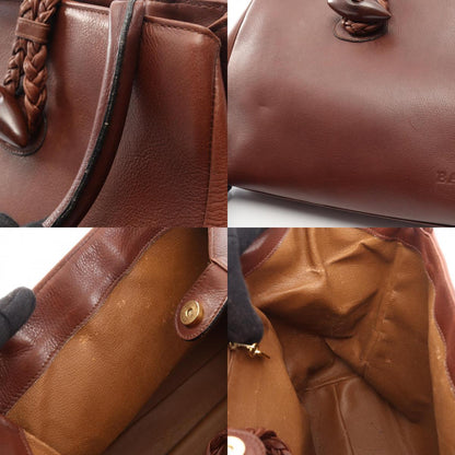 BALLY Logo Leather Handle Bag Brown