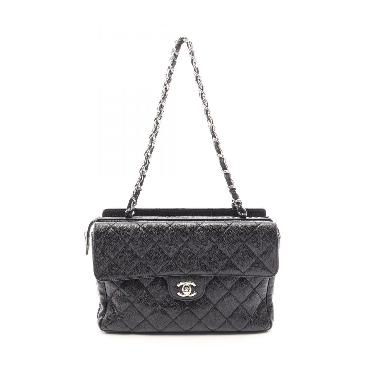 CHANEL Matelasse Caviar Skin Bag Black