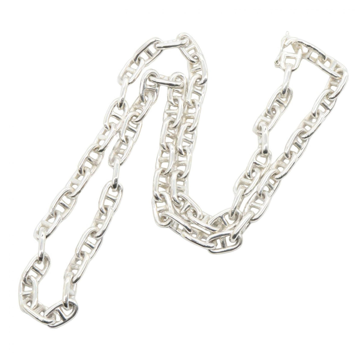 HERMES Vintage Chaine Silver Necklace