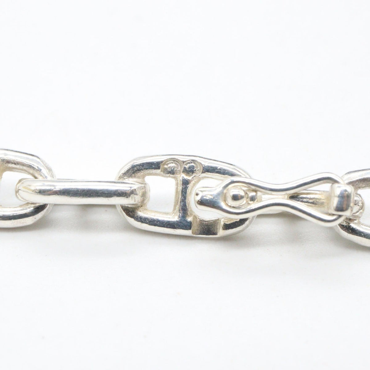 HERMES Vintage Chaine Silver Necklace