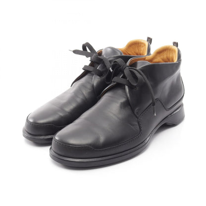 OFF Hermes Black Leather Chukka Boots Size EU 42
