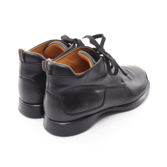 OFF Hermes Black Leather Chukka Boots Size EU 42