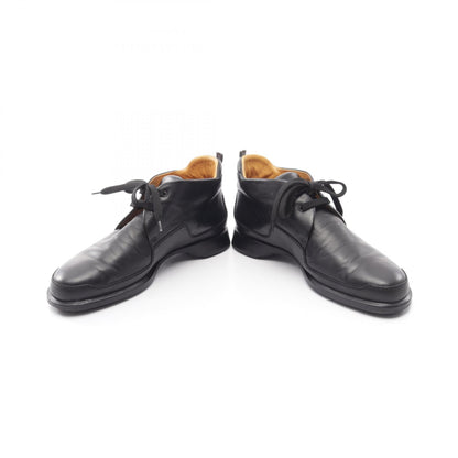 OFF Hermes Black Leather Chukka Boots Size EU 42