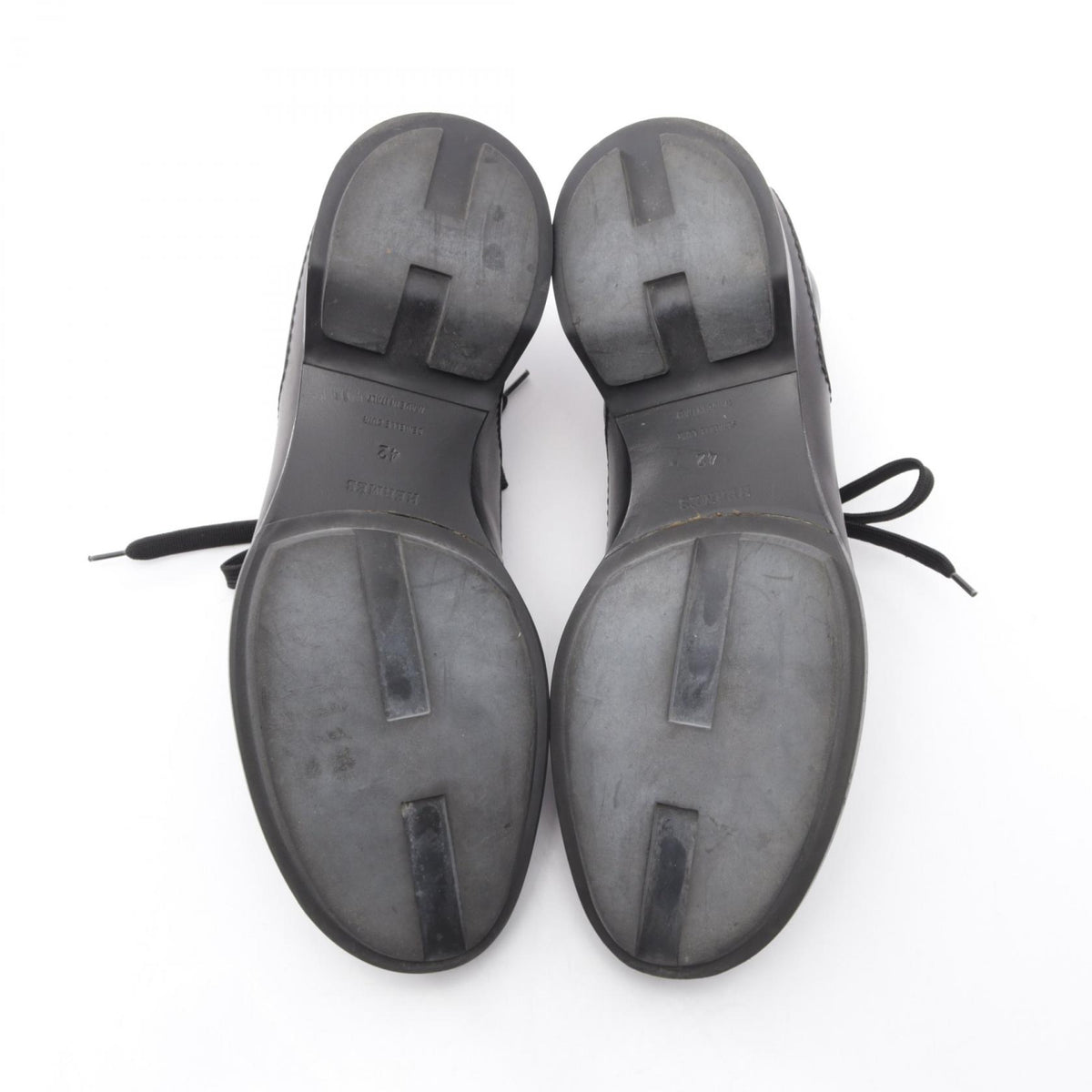OFF Hermes Black Leather Chukka Boots Size EU 42