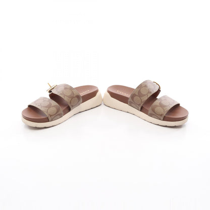 COACH Gwen Signature PVC Sandals Brown Size US 8