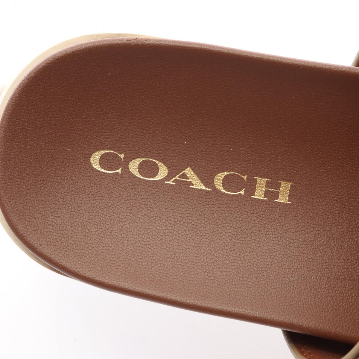 COACH Gwen Signature PVC Sandals Brown Size US 8