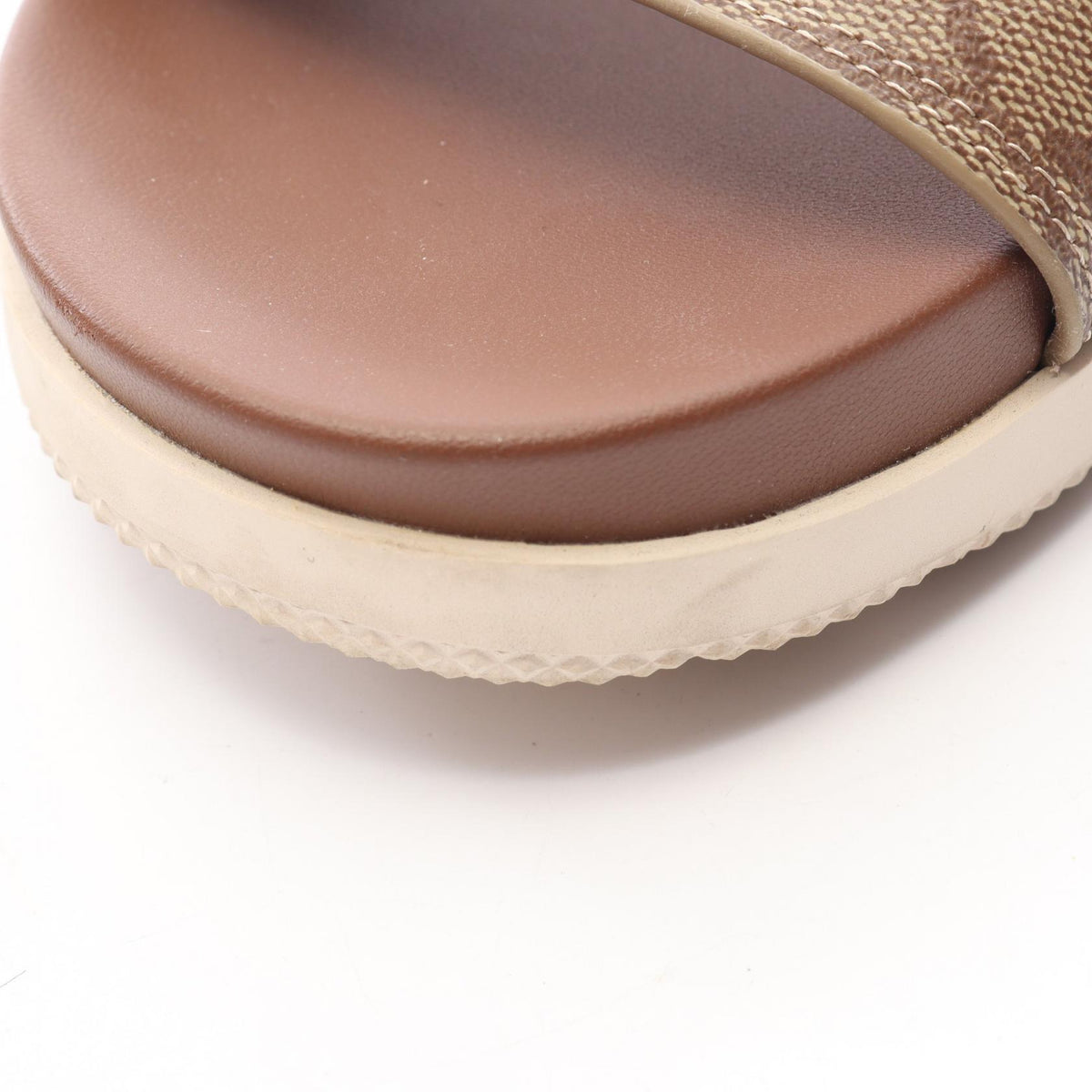 COACH Gwen Signature PVC Sandals Brown Size US 8
