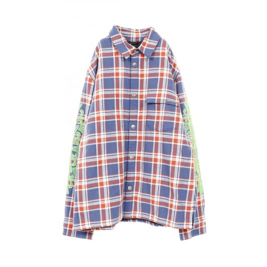 CHROME HEARTS Cross Ball Button Coverall Jacket Blue Size L