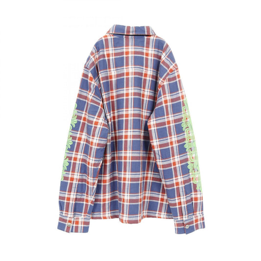 CHROME HEARTS Cross Ball Button Coverall Jacket Blue Size L