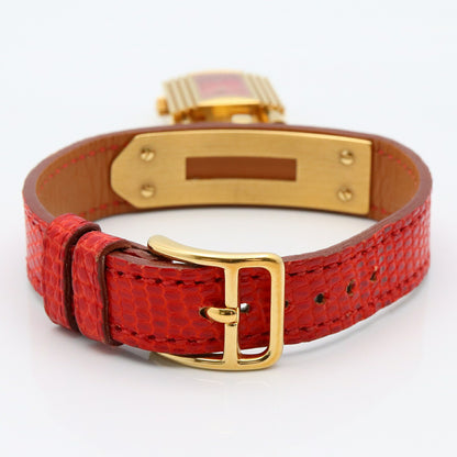 HERMES Kelly Watch GP Leather Red