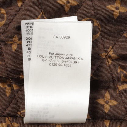LOUIS VUITTON V-Patch Wool Leather Jacket Blue Size 32