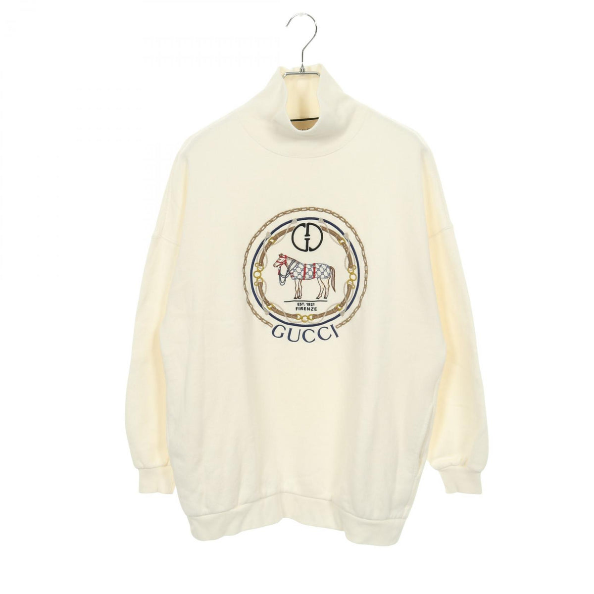 GUCCI Cotton Sweatshirt White Multi-Color Size XS