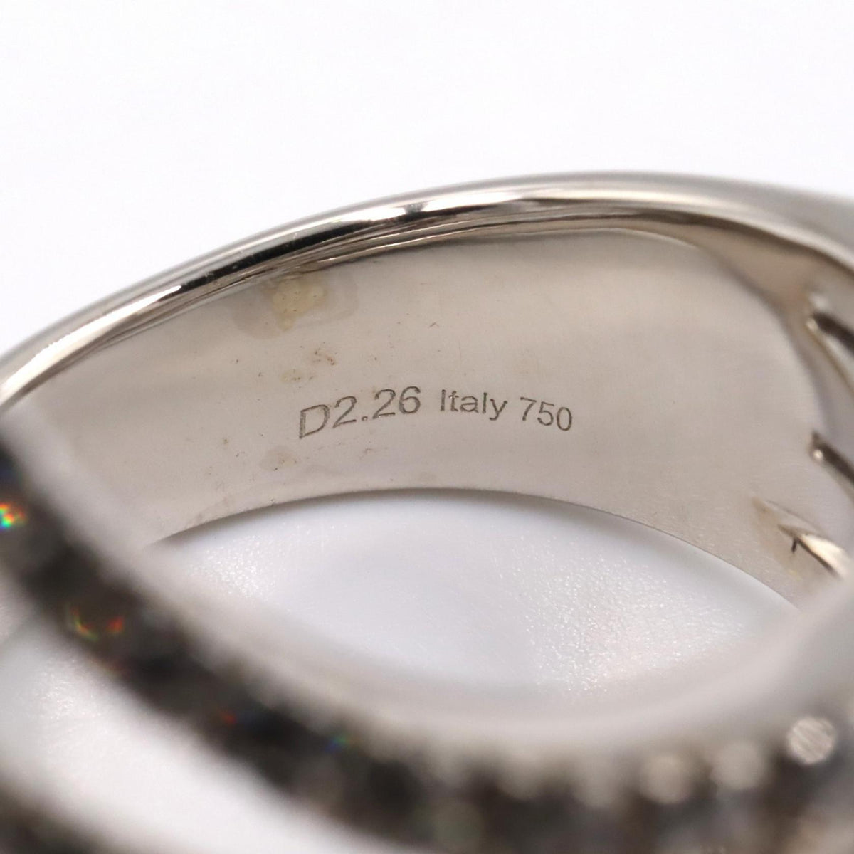 JEWELRY K18WG Diamond Ring Silver Size JP 11.5