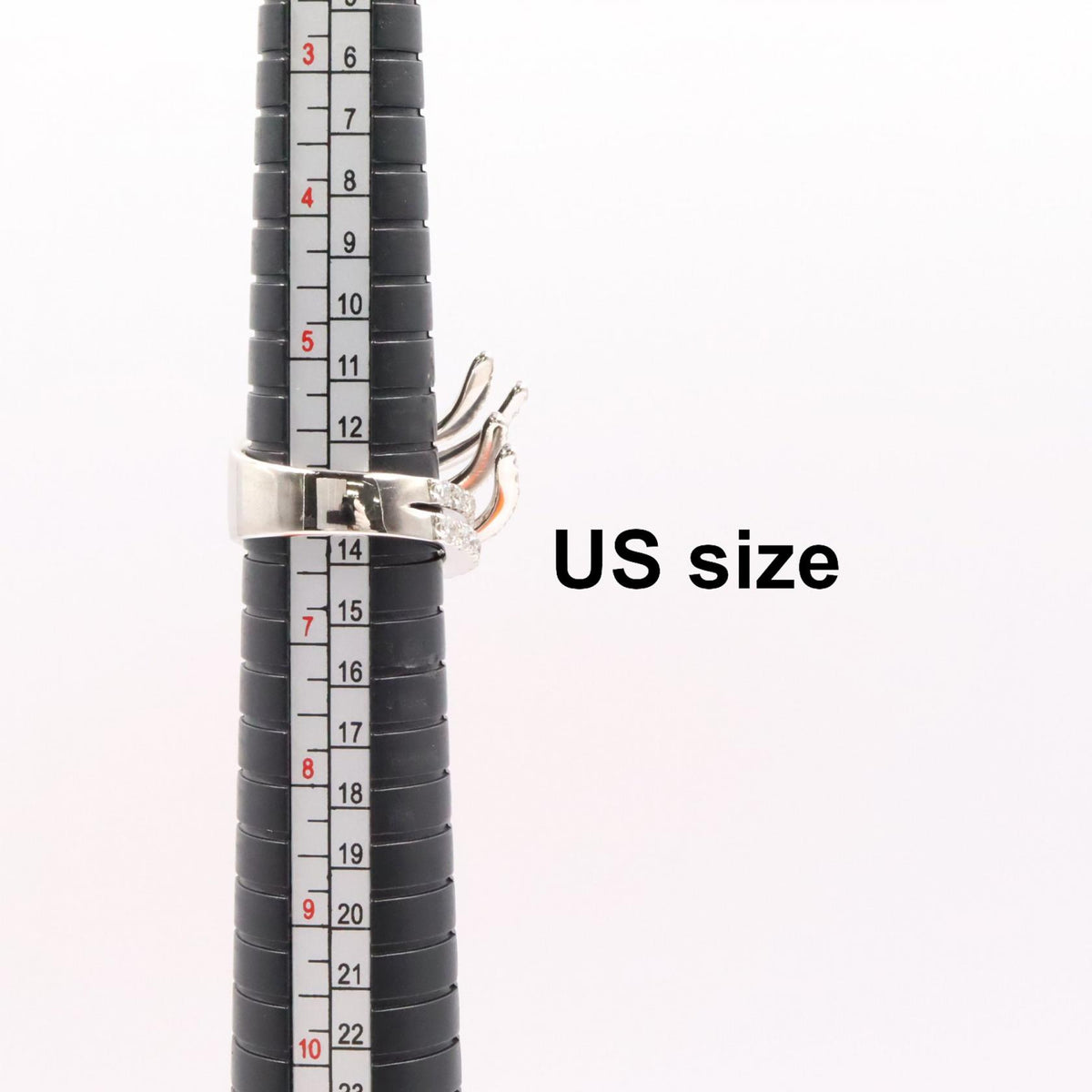 JEWELRY K18WG Diamond Ring Silver Size JP 11.5