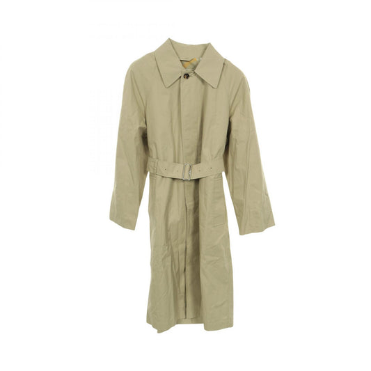 BURBERRY Castleford Cotton Balmacaan Coat Beige Size 46