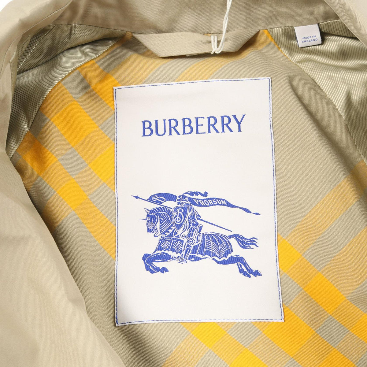 BURBERRY Castleford Cotton Balmacaan Coat Beige Size 46